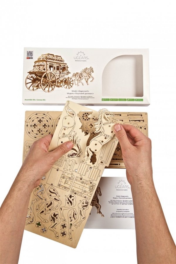 Puzzle 3D Drewniane Dyliżans Pocztowy uGEARS