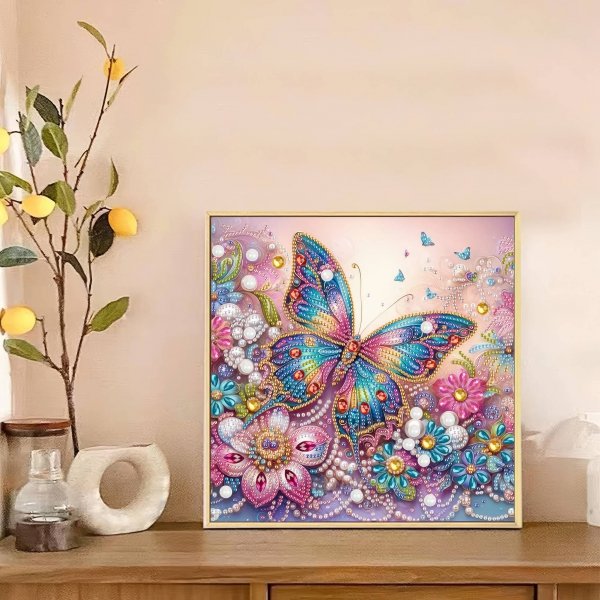 Haft Diamentowy Taniec Motyla 30x30 cm