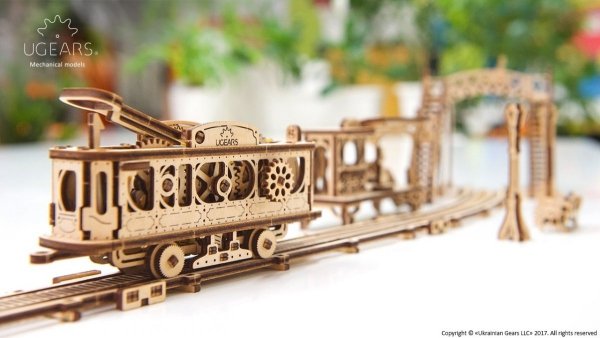 Puzzle 3D Drewniane Linia Tramwajowa uGEARS