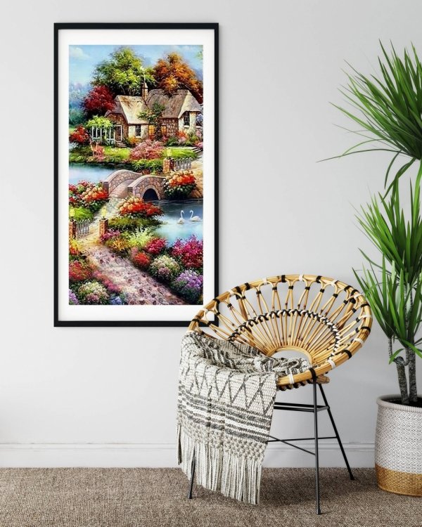 Haft Diamentowy Sielski Odpoczynek 45x85 cm