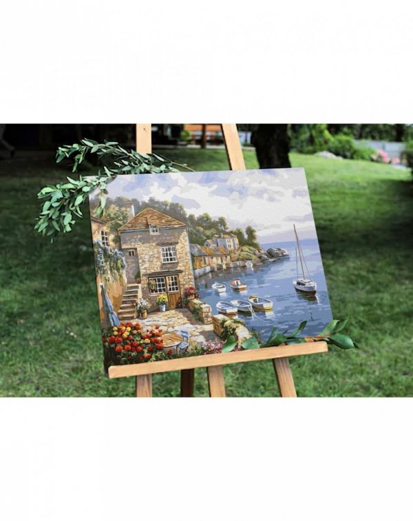 Malowanie Po Numerach Zestaw Jezioro Como 40x50