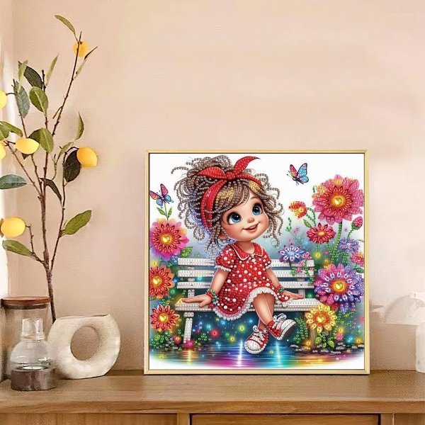 Haft Diamentowy Dziewczęcy Uśmiech 30x30 cm