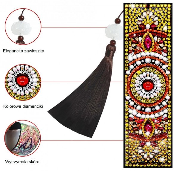 Haft Diamentowy Zakładka do książki - Mandala