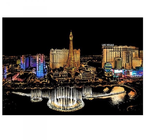 Magiczna Zdrapka Światła Las Vegas 40x28 cm