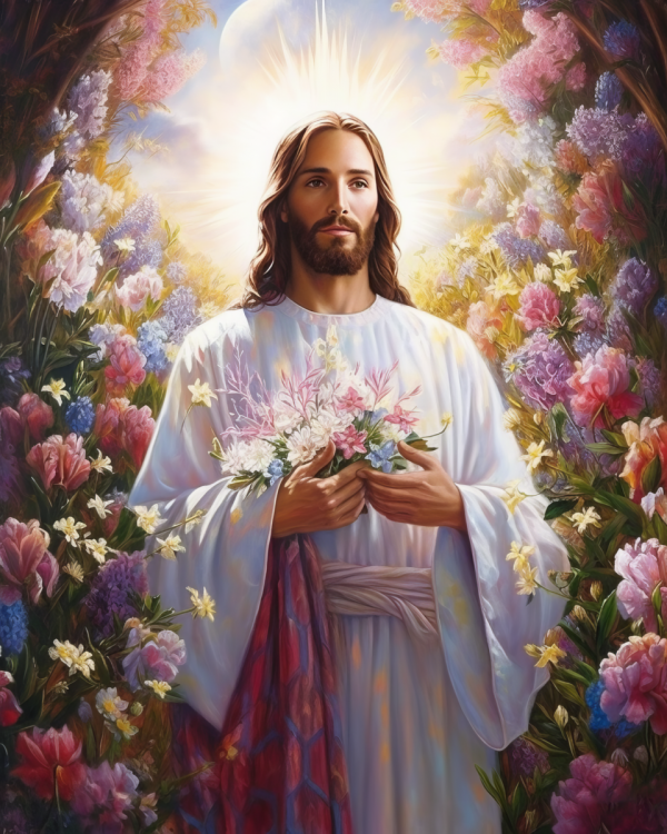Haft Diamentowy Jezus -Światło Nadziei 45x55 cm