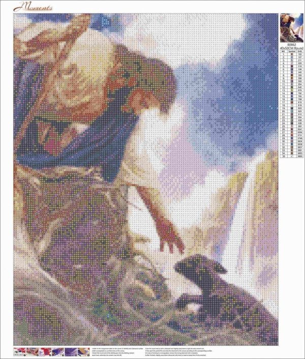 Haft Diamentowy Jezus i Owieczka 45x55