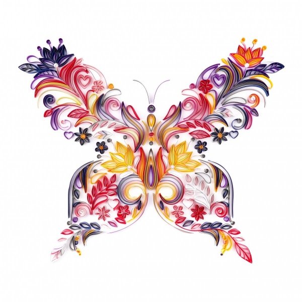 Zestaw do Quillingu Paski Piękny Motyl 40x50 cm