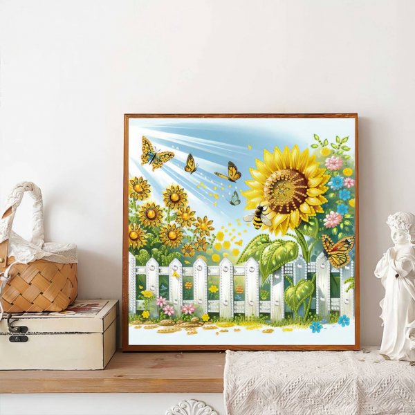Haft Diamentowy Słoneczny Dzień 30x30 cm