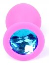 Exclusivity silikonowa wtyczka analna z niebieskim kryształkiem