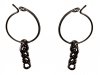 Kolczyki Water Earrings Hematite - PILGRIM