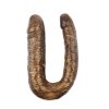 Podwójny Penis Dildo Double Dong Dixie Normous Gold - waginalno analne