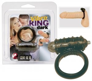 Vibro Ring Black wibrujący erekcyjny ring na penisa