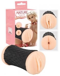 Dwustronna Pochwa - Anus Nature Skin z cyberskóry