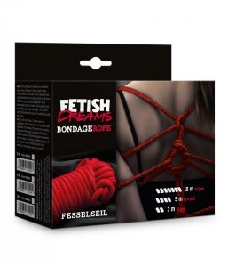 Linka sznur do krępowania 10m BDSM Fetish Dreams Bondage Rope - Czerwona lina