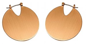 Kolczyki Gold Disc w złotym kolorze - PILGRIM