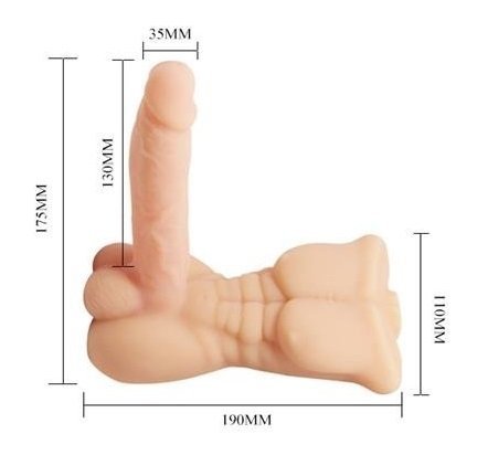 Temptation Bigger Man wibrujący penis z korpusem wymiary