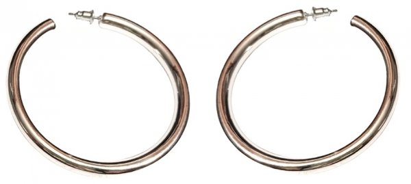 Kolczyki Silver Hoop Sane w srebrnym kolorze - PILGRIM
