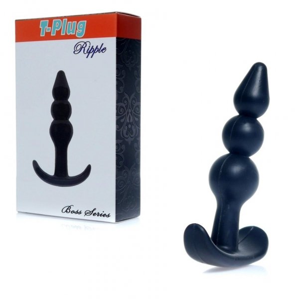 T-Plug Ripple czarna wtyczka analna