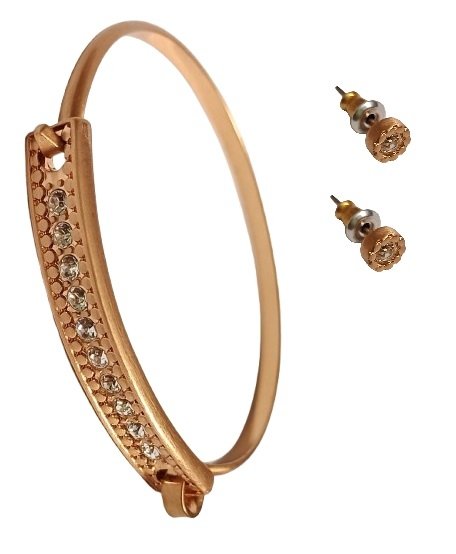 Zestaw bransoletka i kolczyki Gold Crystal - PILGRIM