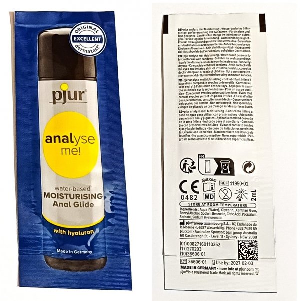 Pjur Analyse Me Anal Glide Moisturising with Hyaluron 2ml. - saszetka 5szt
