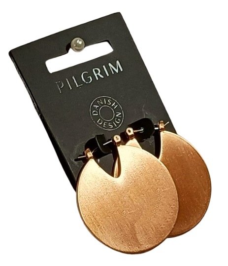 Kolczyki-Gold-Disc-w-złotym-kolorze-PILGRIM
