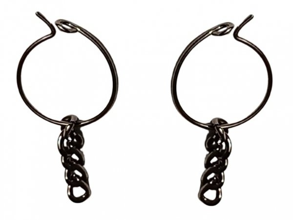 Kolczyki Water Earrings Hematite - PILGRIM