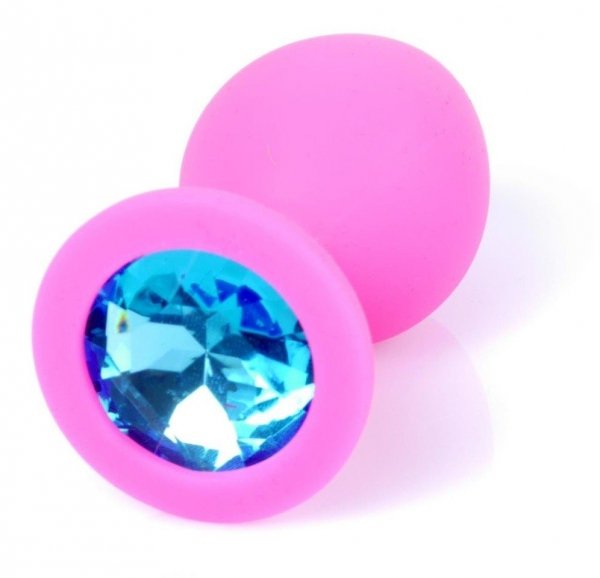 Exclusivity silikonowa wtyczka analna z niebieskim kryształkiem
