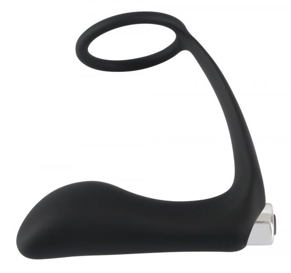 Black Velvets Vibrating Ring&amp;Plug wibrująca wtyczka analna z ringiem erekcyjnym USB