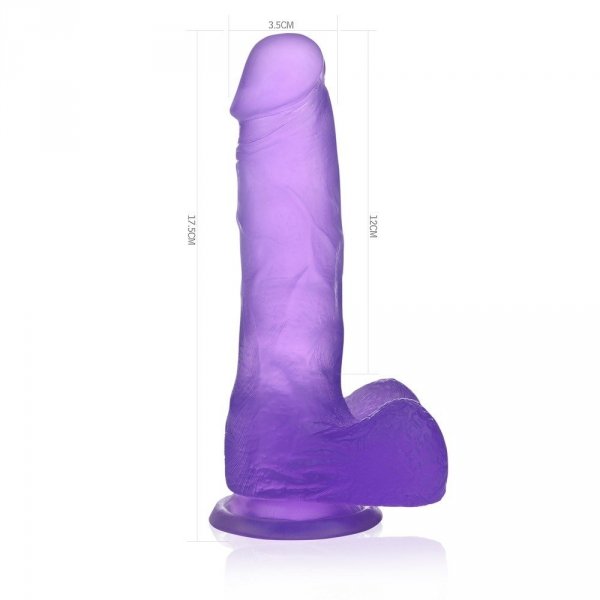 Jelly Studs żelowy penis z jajami i przyssawką