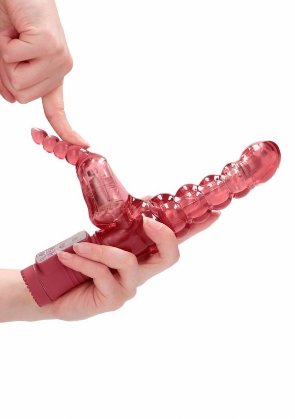 Wibrator waginalno analny Shots Rotating Bubbles w ręce
