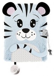 Pamiętnik z kłódką 3D włochacz A5 96k Snow Tiger