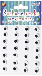 Ruchome oczka MT-6415 samoprzylepne owalne, mix rozmiarów, 30 szt., Aliga
