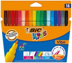 Flamastry 18 kol. Visa, BiC