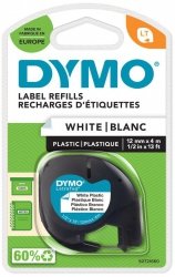 Taśma DYMO 12mmx4m biała plastic Letra Tag