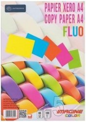 Papier ksero kolorowy A4 80g. 5 fluo 100 ark., Interdruk