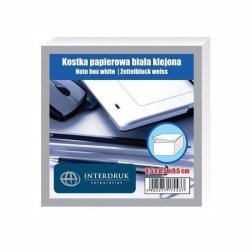 Bloczek kartek białych 85x85x35 klejonych, Interdruk