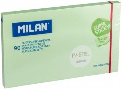 Karteczki samoprzylepne pastel 127x76 zielone 90szt., Milan