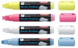 Marker kredowy końc. 8 x 5 mm niebieski 291, Toma