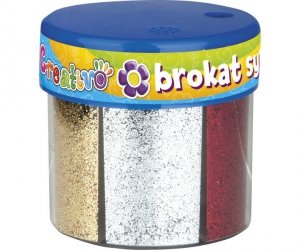 Brokat 50g x 6 kolorów złoty srebrny czerwony niebieski zielony różowy