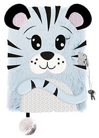 Pamiętnik z kłódką 3D włochacz A5 96k Snow Tiger