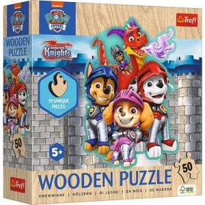 Puzzle 50 Drewniane Konturowe Przygody z Psim Patrolem 20277