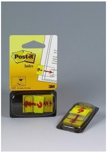 Zakładki indeksowe 25 x 43 mm pytajnik 50 szt., Post-it 3M