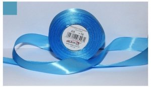 Wstążka satynowa niebiaska-jasna 12 mm 32 mb. AX12-16, Aliga