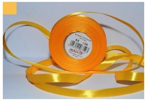 Wstążka satynowa żółta-ciemna  25 mm 32 mb. AX25-04, Aliga