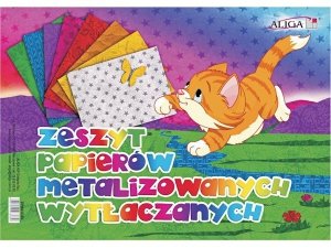 Zeszyt papierów kolorowych metalizow. wytłaczanych B5 ZPMW-6385, Aliga