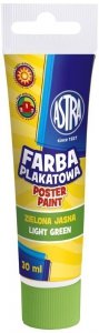 Farba plakatowa zielona-jasna tuba 30 ml., Astra