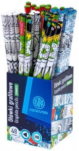 Ołówek grafitowy trójkątny HB Pen – Comics, Astra