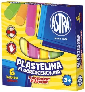 Plastelina 6-kol. Fluorescencyjna, Astra