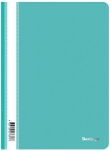 Skoroszyt standard, PP, A4, 180 mikr., turkusowy, Berlingo