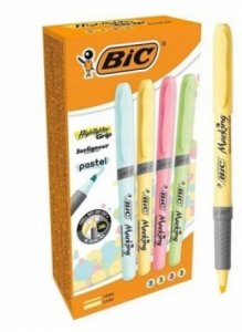 Zakreślacz Highlighter Grip Pastel 4 kolory, BiC